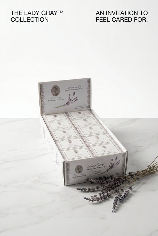 Lady Gray™ - Quality Shea Butter Soap - Lavender - Display Box 20pack