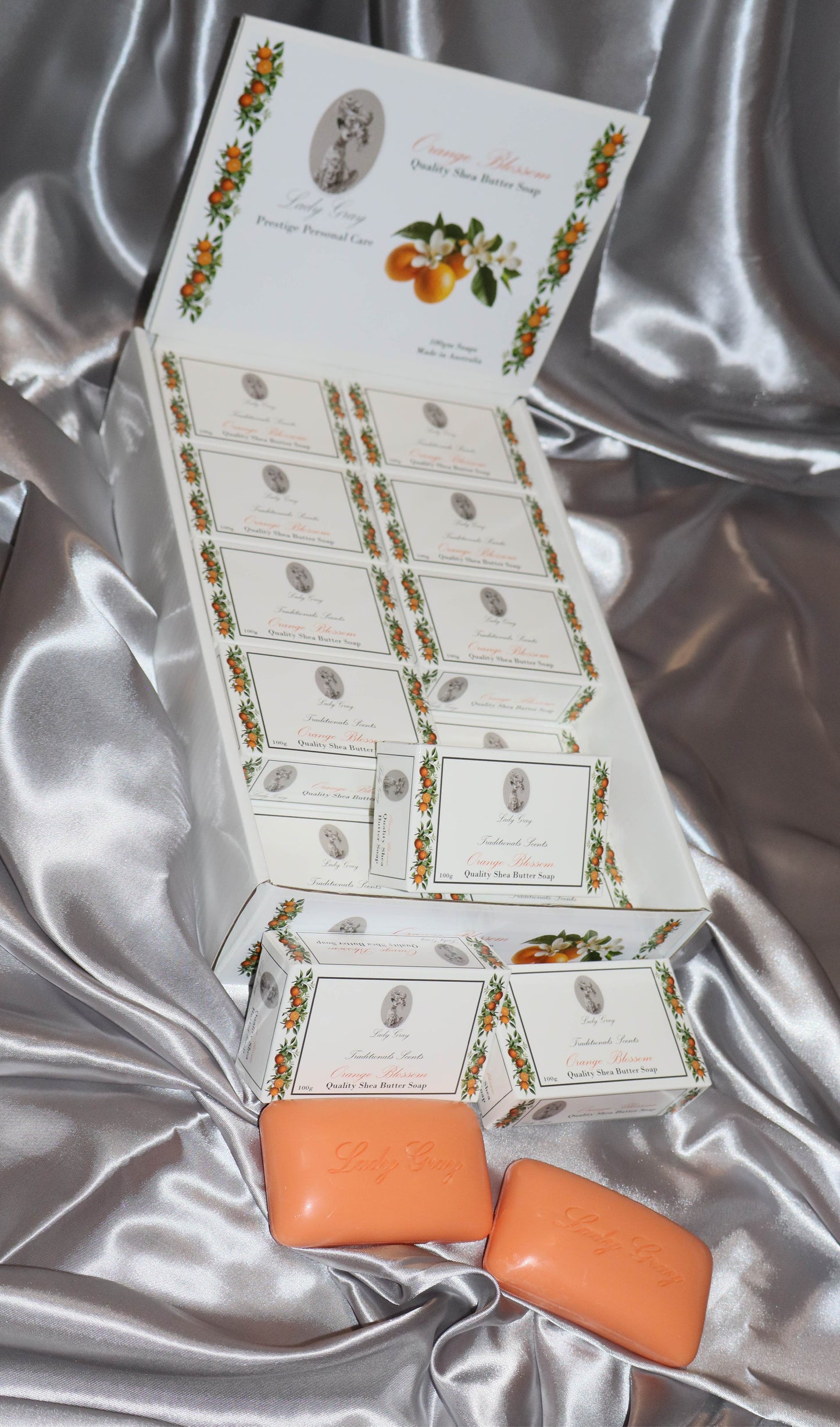 Lady Gray - Quality Shea Butter Soap - Orange Blossom - Display Box 20pack