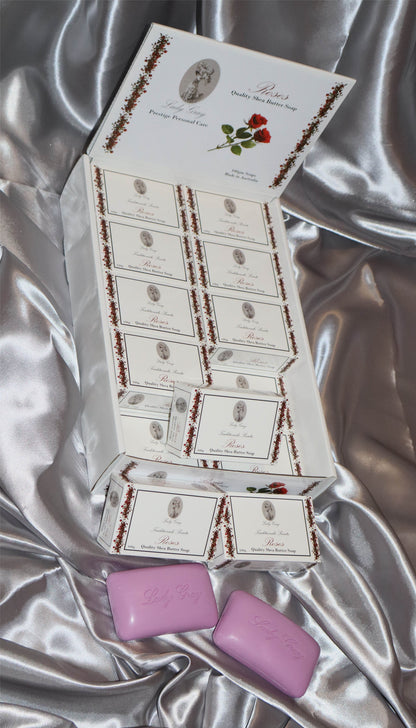 Lady Gray - Quality Shea Butter Soap - Roses - Display Box 20pack