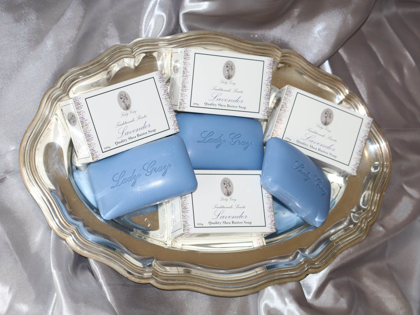 Lady Gray - Quality Shea Butter Soap - Lavender - Display Box 20pack