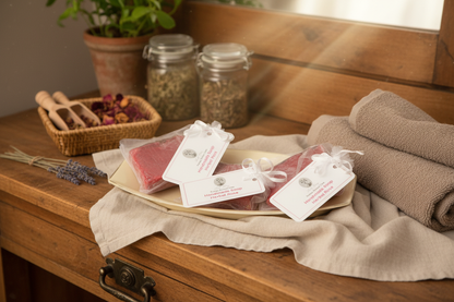 Rose soap with homely background